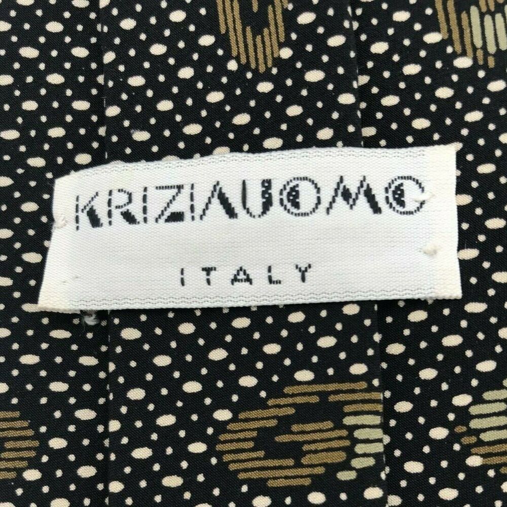 Kriziauomo Luxury Designer Abstract Browns Long Necktie - 100% Silk Tie 56 inch